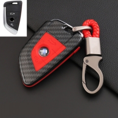 Key Shell for Automotive Carbon Fiber Car Key Case For BMW Series 1/2/3/4/5/6/7 X1 X3 X5 X6 Smart Key 3/4button Refit key pack Key Cover Shell