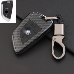 Key Shell for Automotive Carbon Fiber Car Key Case For BMW Series 1/2/3/4/5/6/7 X1 X3 X5 X6 Smart Key 3/4button Refit key pack Key Cover Shell