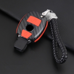 Key Shell for Automotive Carbon fiber silicone Key Case Cover For Mercedes Benz A180 A200 A260 W203 W210 W211 AMG W204 C E S CLS CLK CLA SLK Classe