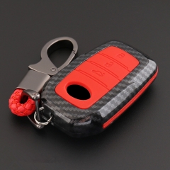 Key Shell for Automotive Carbon Fiber Car Key Cover Holder KeyChain Key Case For Toyota Avensis Corolla Prius Camry Vitz RAV4 Auto Parts Car Styling