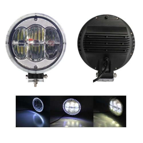 9 Inch Round LED Headlight for Trucks 90W 6000K 15W High Power LED 6Leds 4000LM 12V IP65 High Low Beam