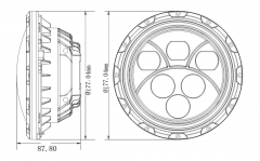 7 Inch Round LED Headlight for Trucks 60W 6000K 10W High Power LED 6Leds 4000LM 12V IP65 High Low Beam