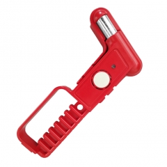 Bus Safety Hammer with Alarm Emergency Escape Tool Class Carbon Steel Window Punch Breaker with Long Handle