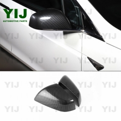 Carbon Fiber Rearview Mirror Cover for Tesla Model X Mirror Protective Shell Plating yij auto accessories