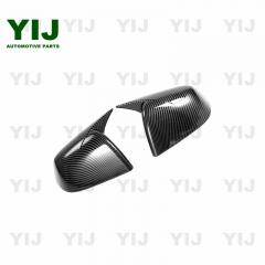 Horn Type Carbon Fiber Rearview Mirror Cover for Tesla Model Y Mirror Protective Shell Plating yij auto accessories