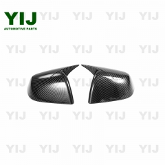 Horn Type Carbon Fiber Rearview Mirror Cover for Tesla Model Y Mirror Protective Shell Plating yij auto accessories