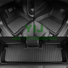 TPE Car Floor Mats Rice Grain Pattern Lychee Pattern for Tesla Model 3 2021-2022 Tesla Accessories YIJ EV Parts YMISUBI