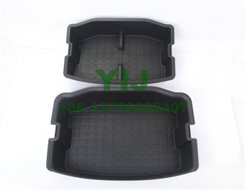 Trunk Storage Box ABS Single Layer Split Double Layered for Tesla Model 3 2017-2022 Tesla Accessories YIJ EV Parts YMISUBI