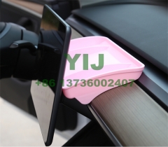 TPE Screen Rear ETC Bracket Storage Box Pink White Gray Black for Tesla Model 3 Model Y 2017-2022 Tesla Accessories YIJ EV Parts YMISUBI