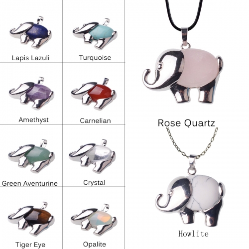 Necklace for Women，Luck Elephant Pendant Adjustable Necklace Jewelry for Women Girls