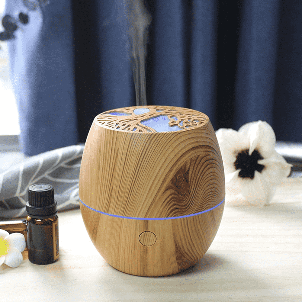 woodprint humidifier art natural essential oil diffuser air humidifier