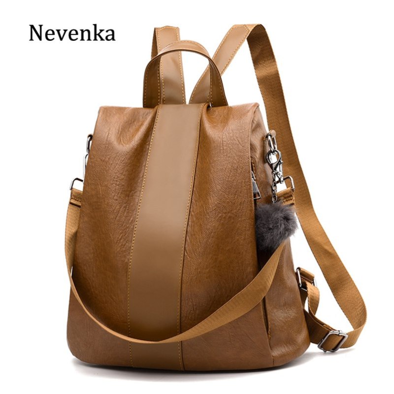 Women Leather Backpack Female Vintage Backpacks for Teenager Girls Fashion School Bag Ladies Shoulder Bag for Women 2019