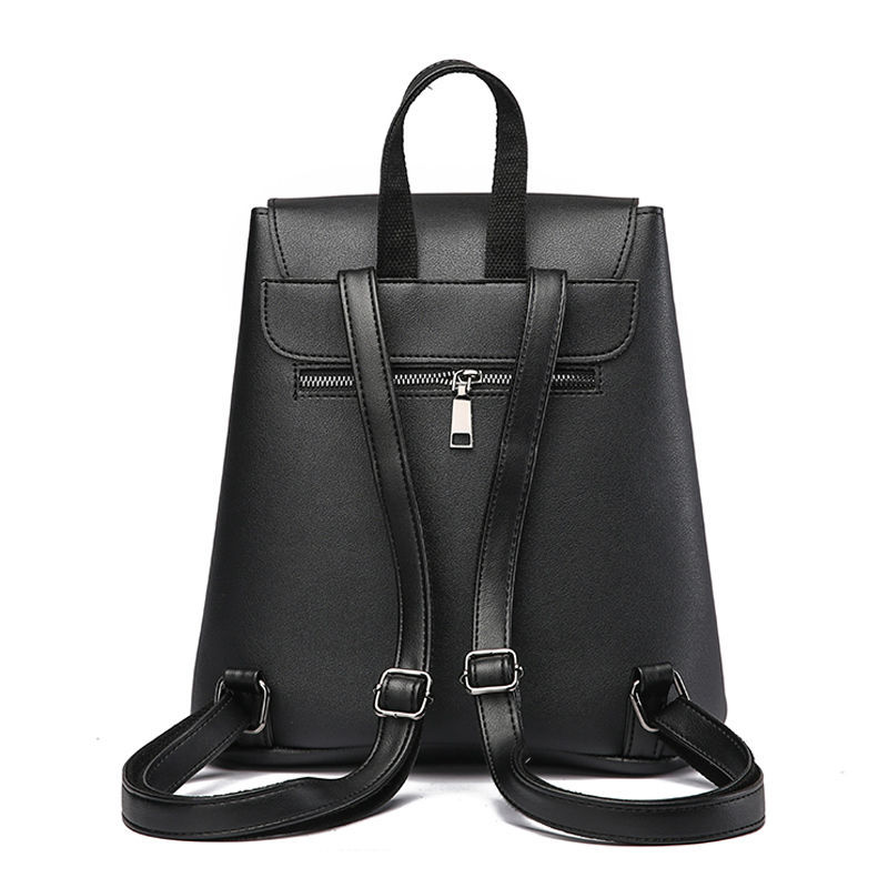 Women Fashion Backpack Brand Design Backpacks PU Leather Shoulder Bag Satchel School Bags Soft Sac 2019 New