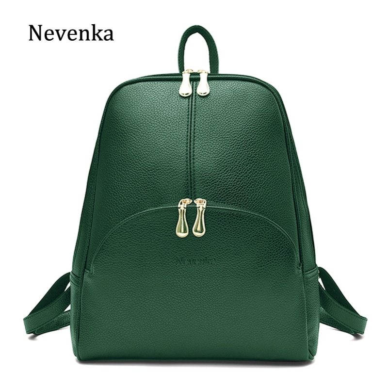 Nevenka Leather Backpack Women Solid Backpacks Light Weight Bag Cute Top Handle Backpacks for Girls Mini Backpack Female Bagpack