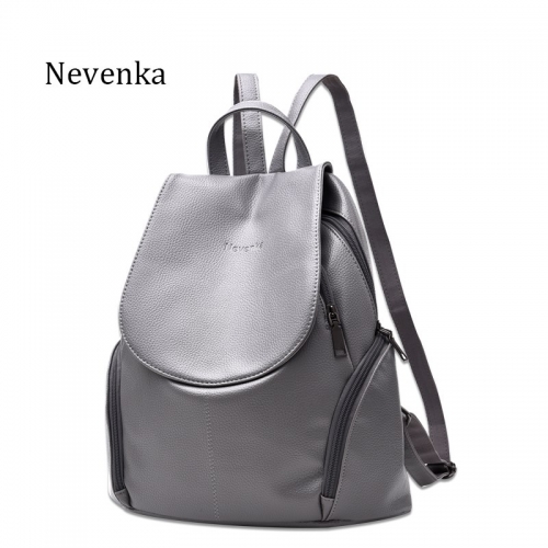 Nevenka 2018 Women Backpacks Fashion Leather Satchel  Bags Sac Zipper Bags Casual Shoulder Bags Mochila
