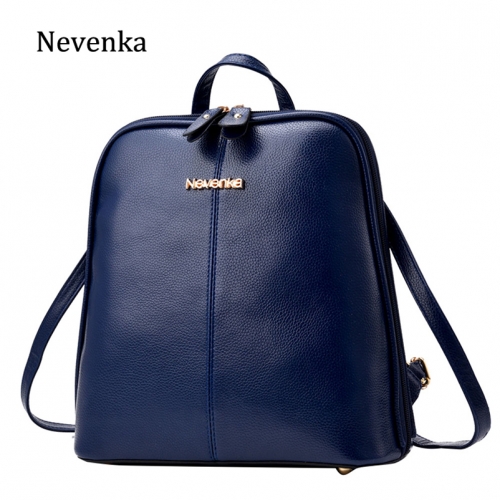 Women Leather Backpack Female Navy Blue Backpacks for Girls Mini Backpack for Teenagers Satchels Girls School Bags 2019