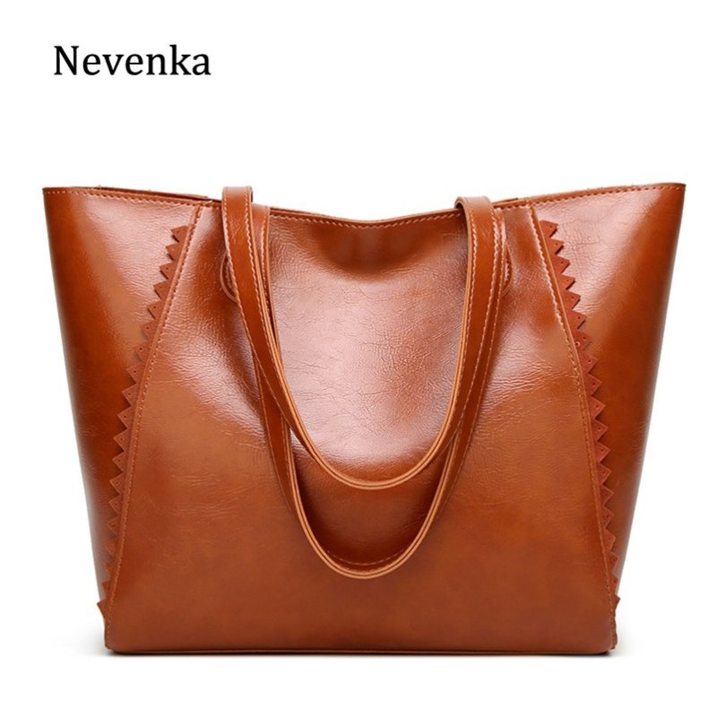 Nevenka Leather Handbags Women Casual Totes Brown Handbag Female Large Shopping Bags Luxury Handbags Women Bags Designer Big Bag