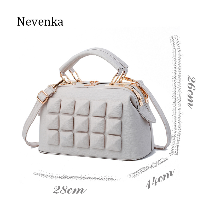Brand Women Leather Boston Bag Ladies Stone New Design Handbag Female Luxury Party Evening Bags Casual Tote New Arrival