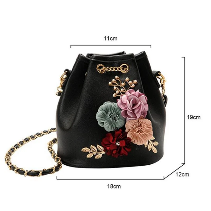 Nevenka Shoulder Bag 2018 New Fashion Flower Bucket Women Messenger Bag Women's Handbags Designer Beach Bag Female Sac A Main