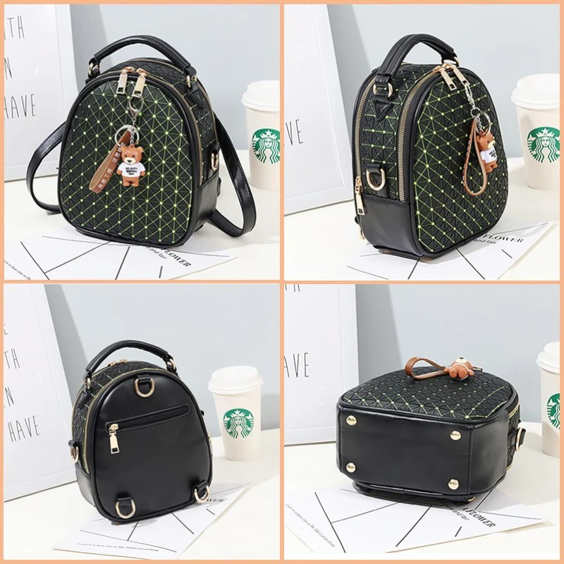 Mini Backpack Women Geometric Backpack Female Cute Backpacks for Girls Kawaii Backpacks Small Plaid Bag for Women 2018