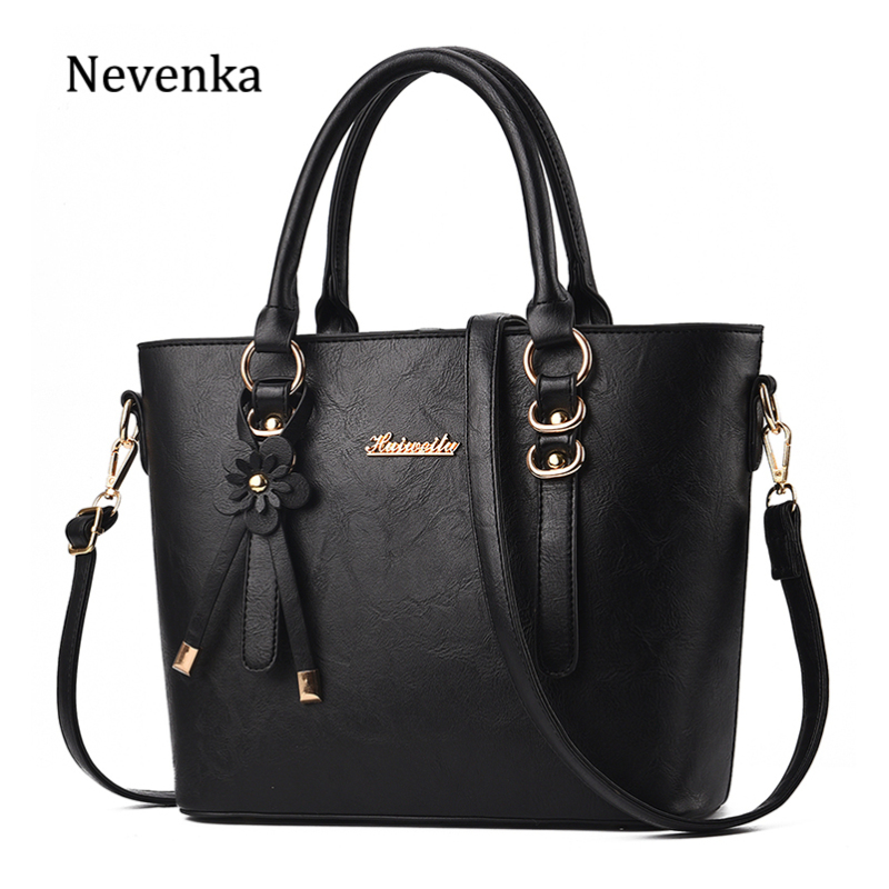 Nevenka Large Leather Handbag Women Luxury Shoulder Bags Female Casual Totes Ladies Shopping Bag Girls Travel Bag for Women 2018