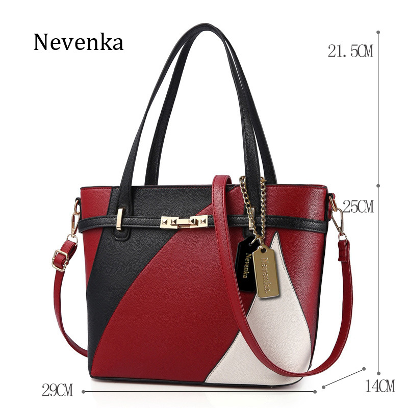 Nevenka New Design Women Fashion Style Handbag Female Luxury Chains Bags Sequined Zipper Messenger Bag Quality Pu Leather Tote