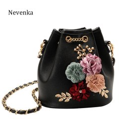 Nevenka Shoulder Bag 2018 New Fashion Flower Bucket Women Messenger Bag Women's Handbags Designer Beach Bag Female Sac A Main