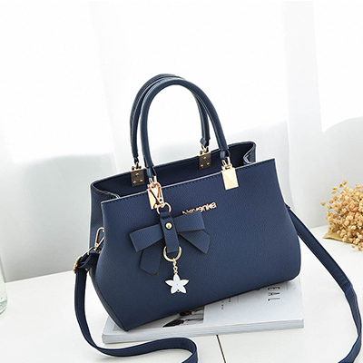 2018 Women Handbags Brand Design Leather Bags Bow Star Pendant Fashion Solid Style Shoulder Bags Luxury Casual Tote