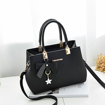 2018 Women Handbags Brand Design Leather Bags Bow Star Pendant Fashion Solid Style Shoulder Bags Luxury Casual Tote