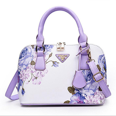 Flower Printed Luxury Leather Shell Bag 2018 Women Handbag Famous Brands Designer Shoulder Messenger Bag Sac A Main Sale