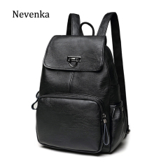 Genuine Leather Backpack Women Anti Theft Backpack Purse Female Travel Back Pack