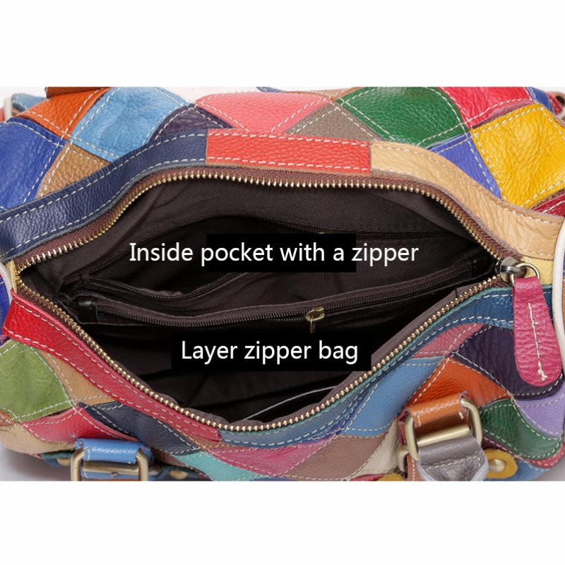 Genuine Leather Travel Bag Women Large Tote Bag Female Top-handle Patchwork Waterproof Travel Duffle Bag for Women 2018