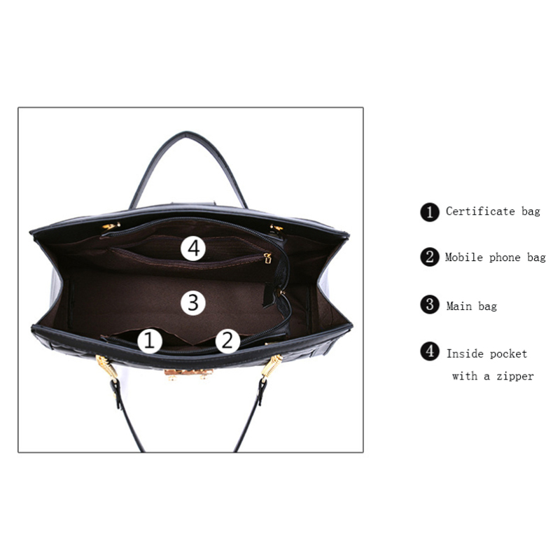 Single Shoulder Bag Ling Ge Lady Bag Lock Button 2019 New Chain Bag Large Bag Capacity