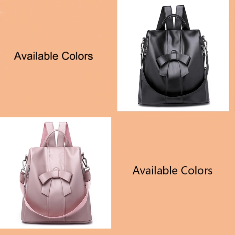 New fashionable bags of 2019, shoulder bags, ladies'sweetie PU backpacks, bow-knot bags