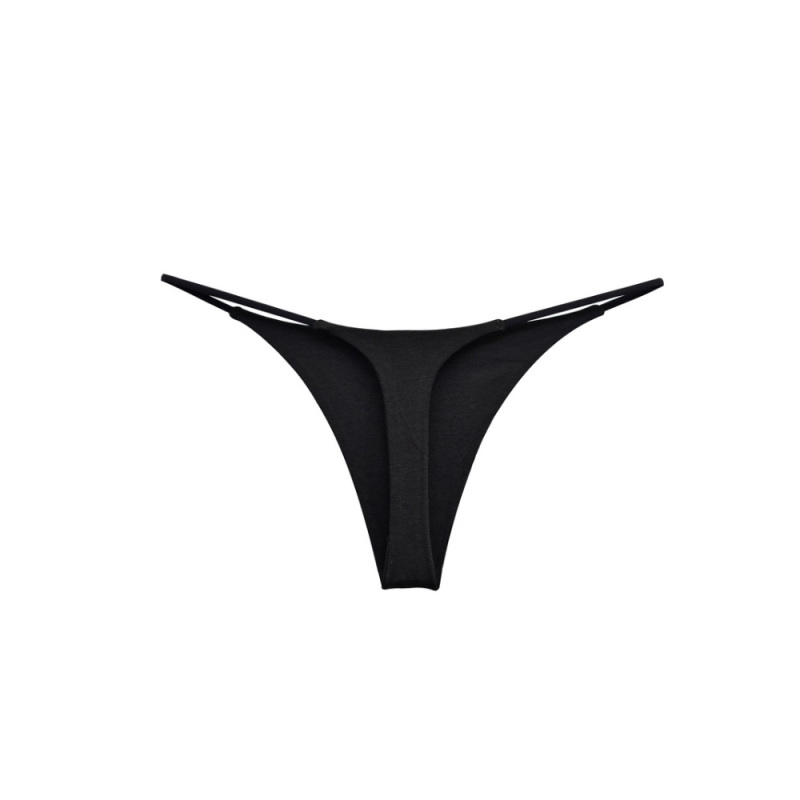 Nevenka Two-layer Thin Strap Sexy Thong Low-waist Double-layer Bikini Cotton Ladies Panties