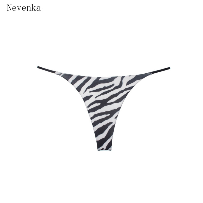 Nevenka Two-layer Thin Strap Sexy Thong Low-waist Double-layer Bikini Cotton Ladies Panties