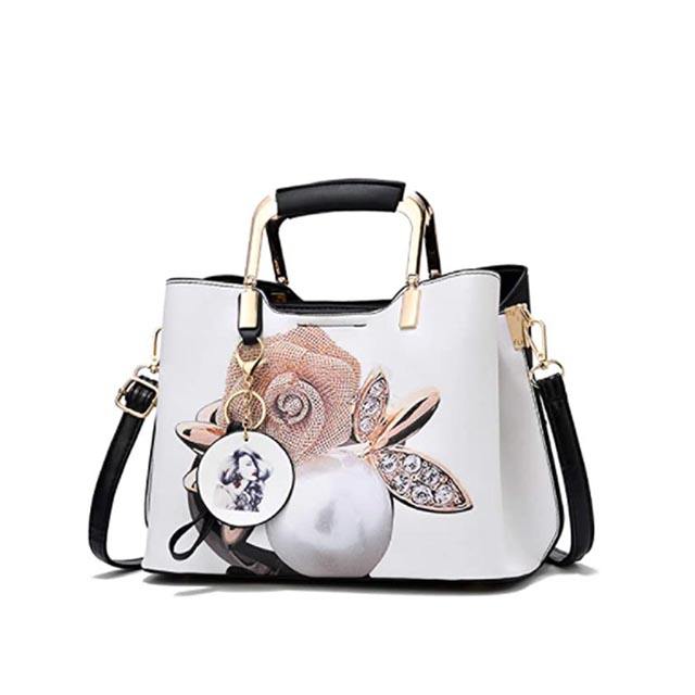 Women Handbag Fashion Style Female Painted Shoulder Bags Flower Pattern Messenger Bags Leather Casual Tote Evening Bag