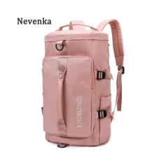 Nevenka training sports bagTravel bag large-capacity multi-function portable backpack round barrel shoulder bag duffle bag