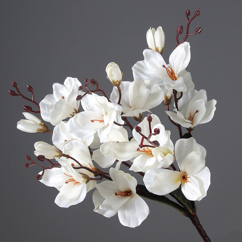 Artificial Plastic Magnolia Flowers for Wedding Bridal Home Decorations Office