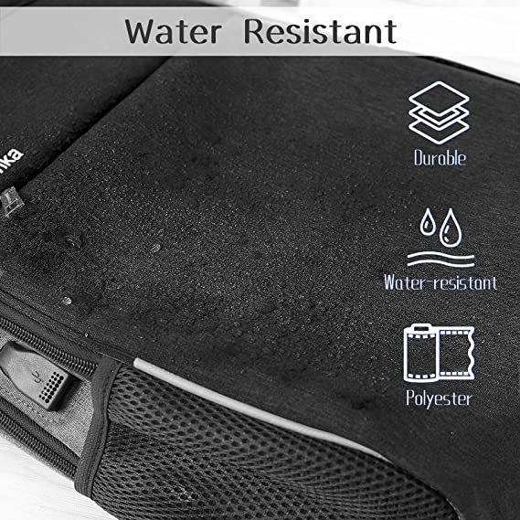 Laptop Backpack 15.6 inch with USB Charging Port Carry on Business Backpack Briefcases Anti Theft Lightweight Traveling Backpack Water Resistant College Rucksack Computer Bag for Men and Women