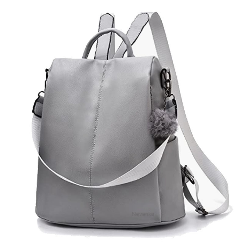 Nevenka Brand Women Bags Backpack Purse PU Leather Zipper Bags Casual Backpacks Book Bags