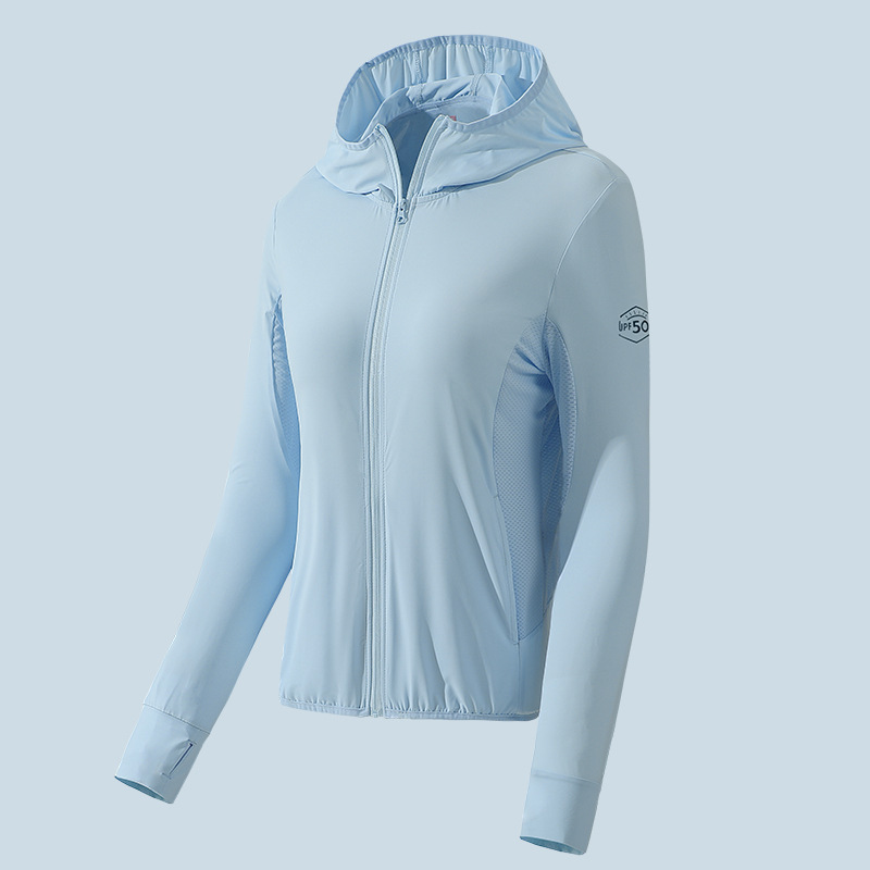 Women's UPF 50+ UV Sun Protection Clothing Long Sleeve Athletic Hiking Shirts Lightweight SPF Zip Up Outdoor Jacket