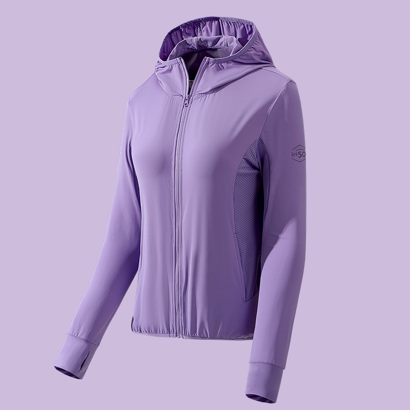 Women's UPF 50+ UV Sun Protection Clothing Long Sleeve Athletic Hiking Shirts Lightweight SPF Zip Up Outdoor Jacket