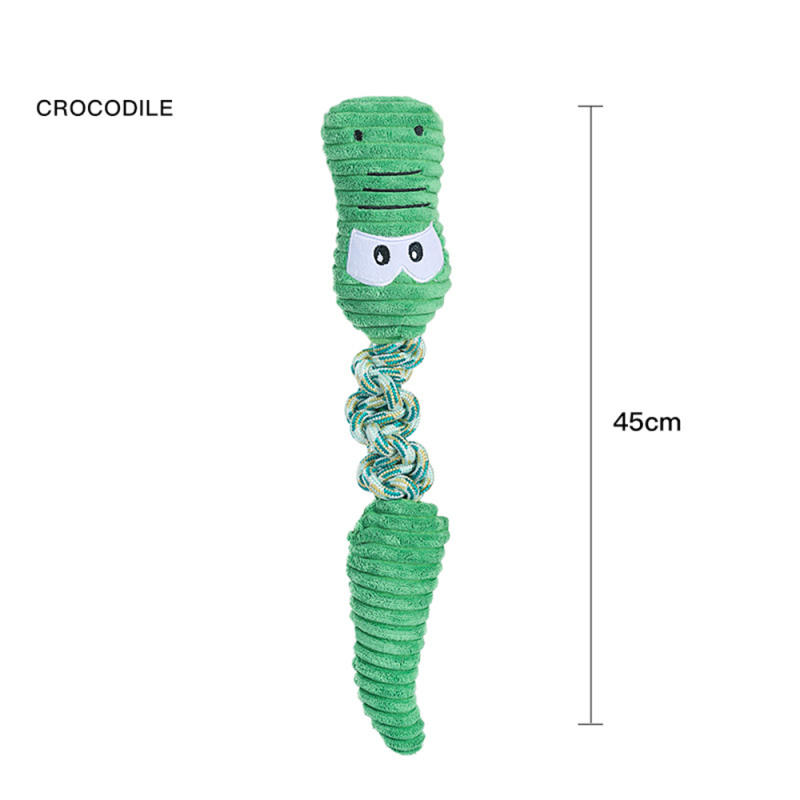 Dog Plush Toy, Interactive Squeaky Dog Toys, Soft Plush Pet Toy, Crocodile Toys for Puppy, Tough Chew Toys, Durable Dog Training Toys for Small and Medium Dogs