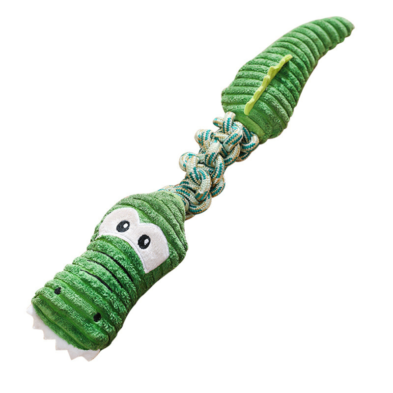 Dog Plush Toy, Interactive Squeaky Dog Toys, Soft Plush Pet Toy, Crocodile Toys for Puppy, Tough Chew Toys, Durable Dog Training Toys for Small and Medium Dogs