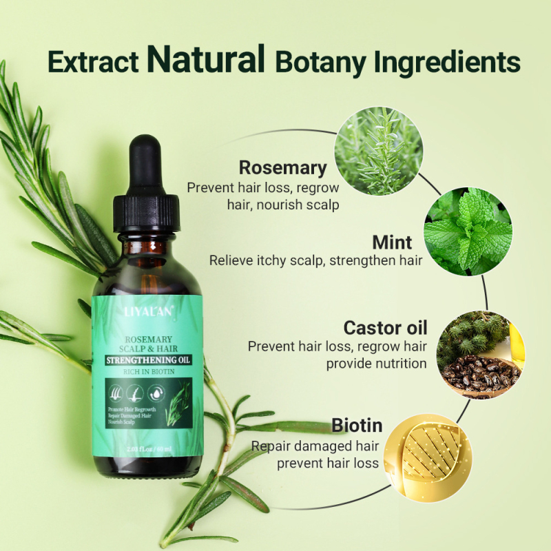 Rosemary Mint Hair Essential Oil Repairing Hair Roots Scalp Care