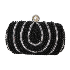 Nevenka Pearl Clutch Purses for Women, Crystal Carrying Bag, Vintage Evening Clutch Bag for Wedding, Cocktail, Bride