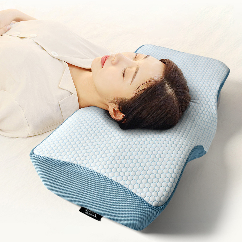 Cervical Contour Memory Foam Pillow for Neck Pain Orthopedic Neck Pillow for Shoulder Pain Ergonomic Head Neck Support Pillow for Sleepers with Removable Cover