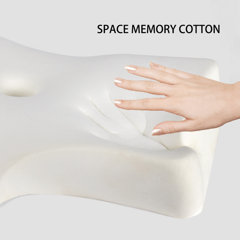 Cervical Contour Memory Foam Pillow for Neck Pain Orthopedic Neck Pillow for Shoulder Pain Ergonomic Head Neck Support Pillow for Sleepers with Removable Cover