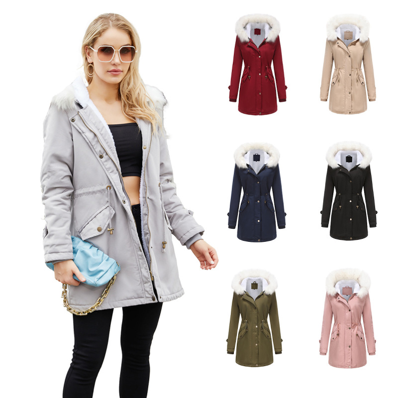 Women's Winter Coat  Hooded Puffer Coat Water repellent Quilted Winter Jacket with Removable Hood
